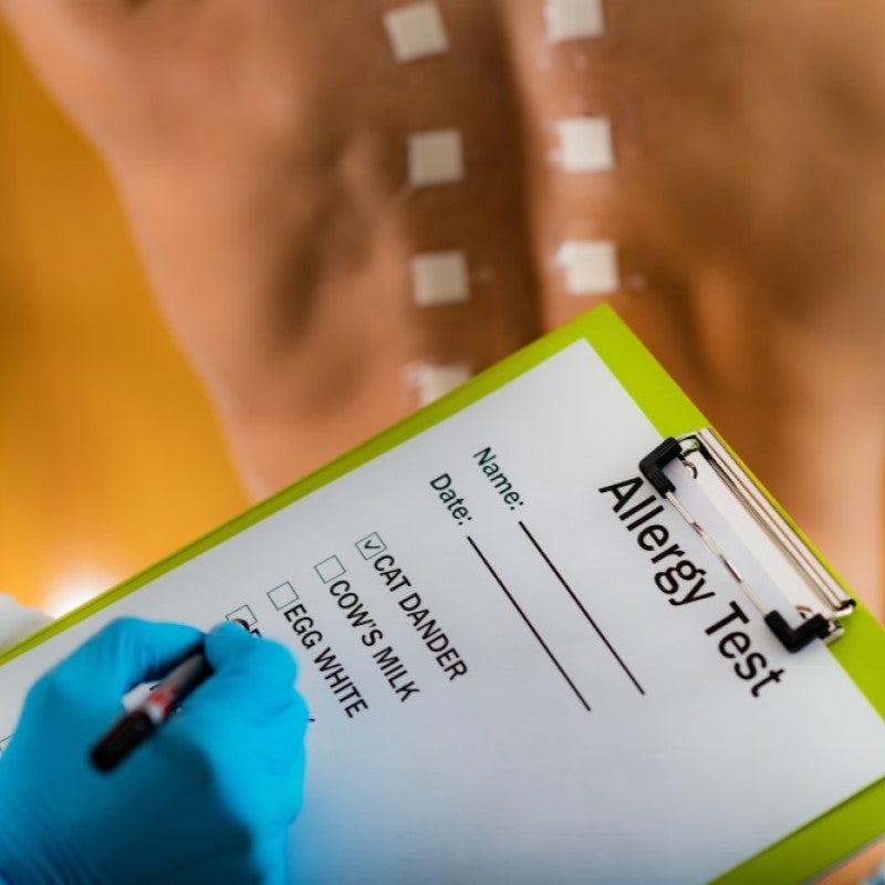 Professional performing allergy testing at Oasis ENT clinic in Surprise, AZ