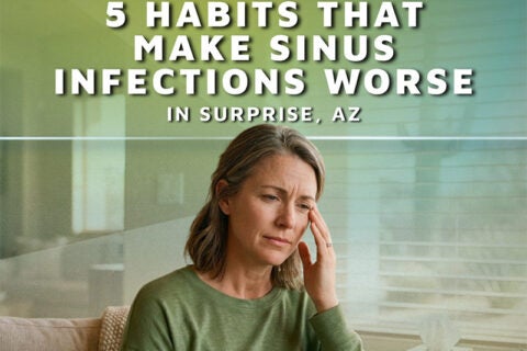 Woman Suffering from Sinus Infection